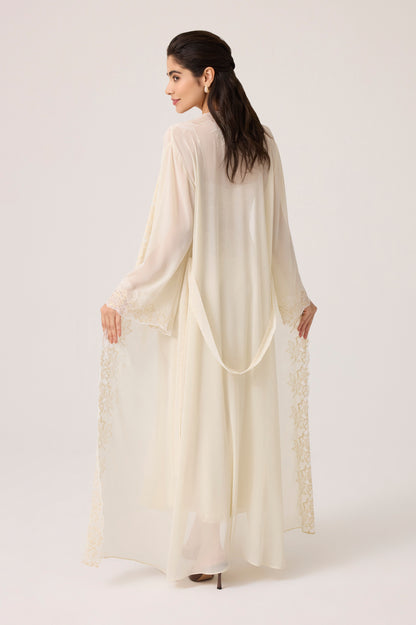 Malaika Silky Chiffon Robe Set Honey