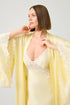 Heidi  Silky Robe Set  Butter Yellow Butter Yellow Silk — Bocan Couture luxury nightwear