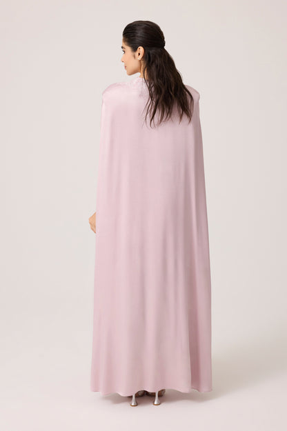 Beatrice Silky Rayon Cape Set Powder
