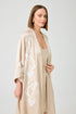 Luxury beige silky rayon robe set by Bocan Couture