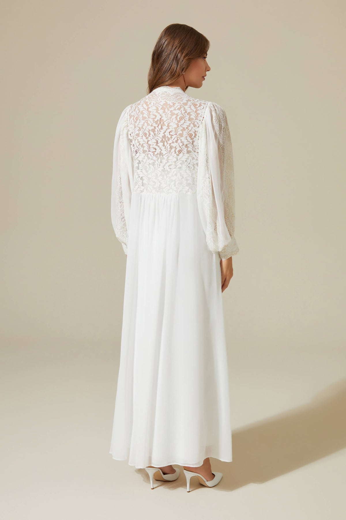 Ora Silky Robe Set White | Bocan Couture