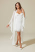 Nikita Silky Robe Set White White Silk — Bocan Couture luxury nightwear