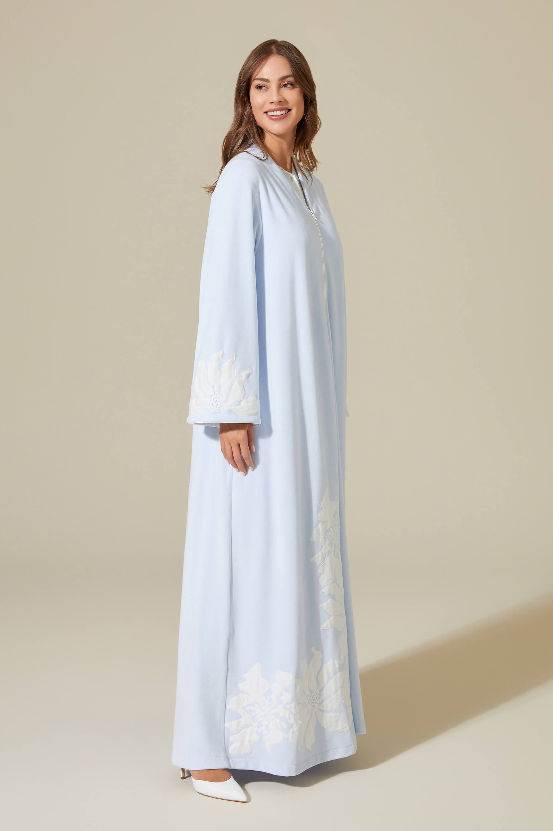 Full length nightgown discount and robe set cotton