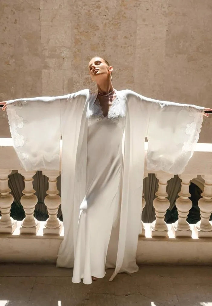Luxury bridal nightwear and robe sets designed for brides who appreciate sophistication and beauty