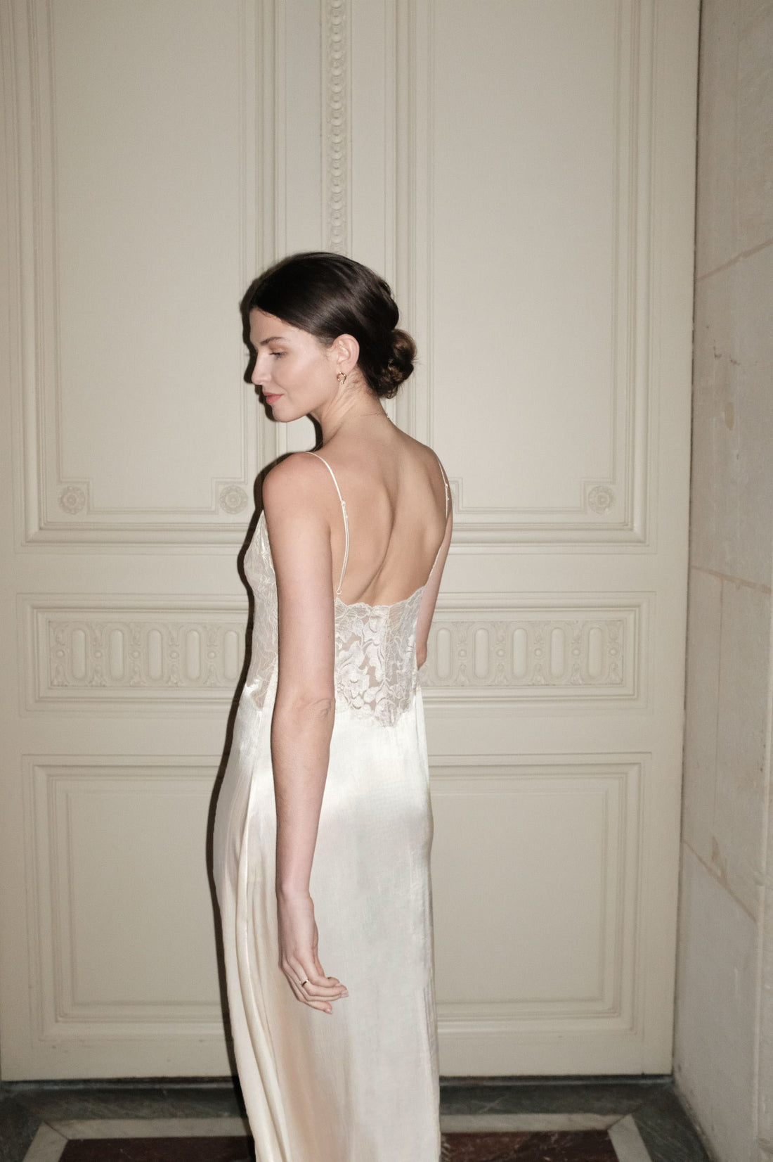 Diana - Trimmed Rayon Inner Nightgown - Honey