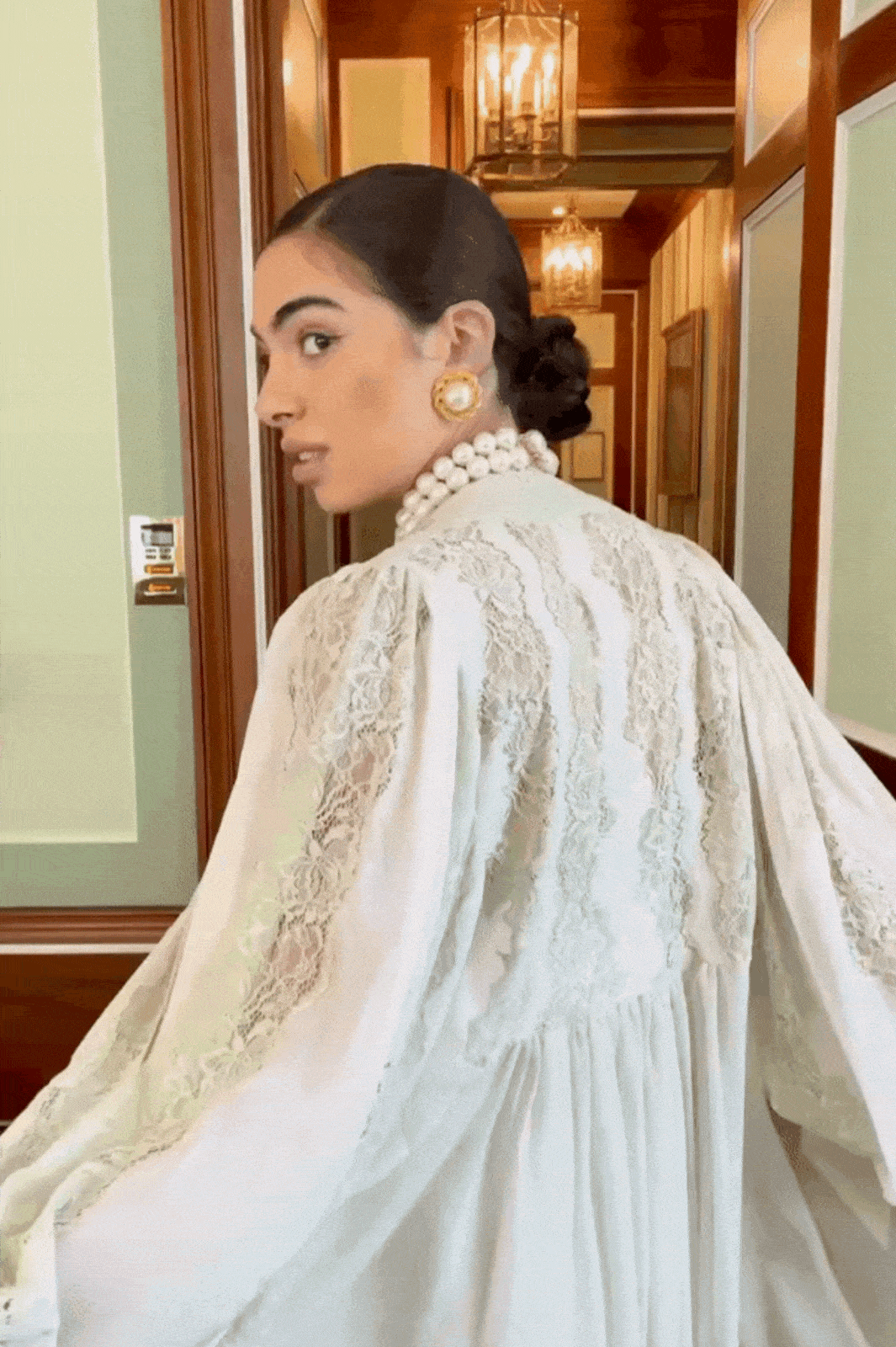 Carina Long Silk Chiffon Robe Set By Bocan