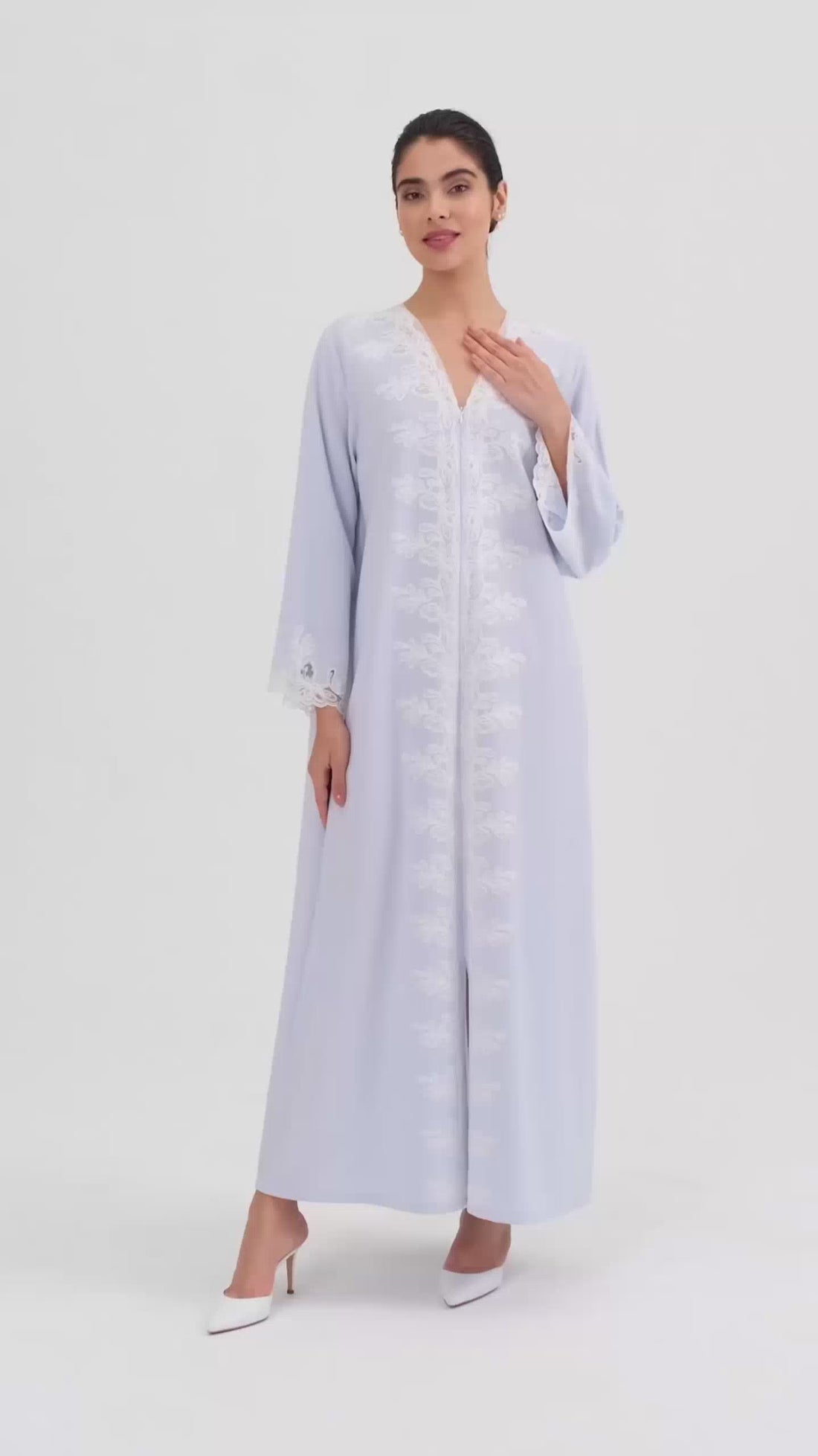 Laila Linen Dress Baby Blue