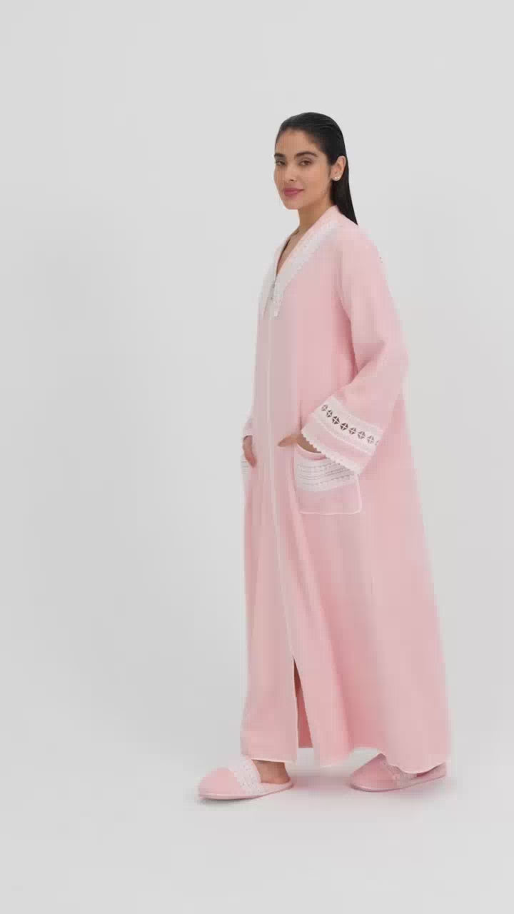 Selene Cotton Bathrobe Light Pink