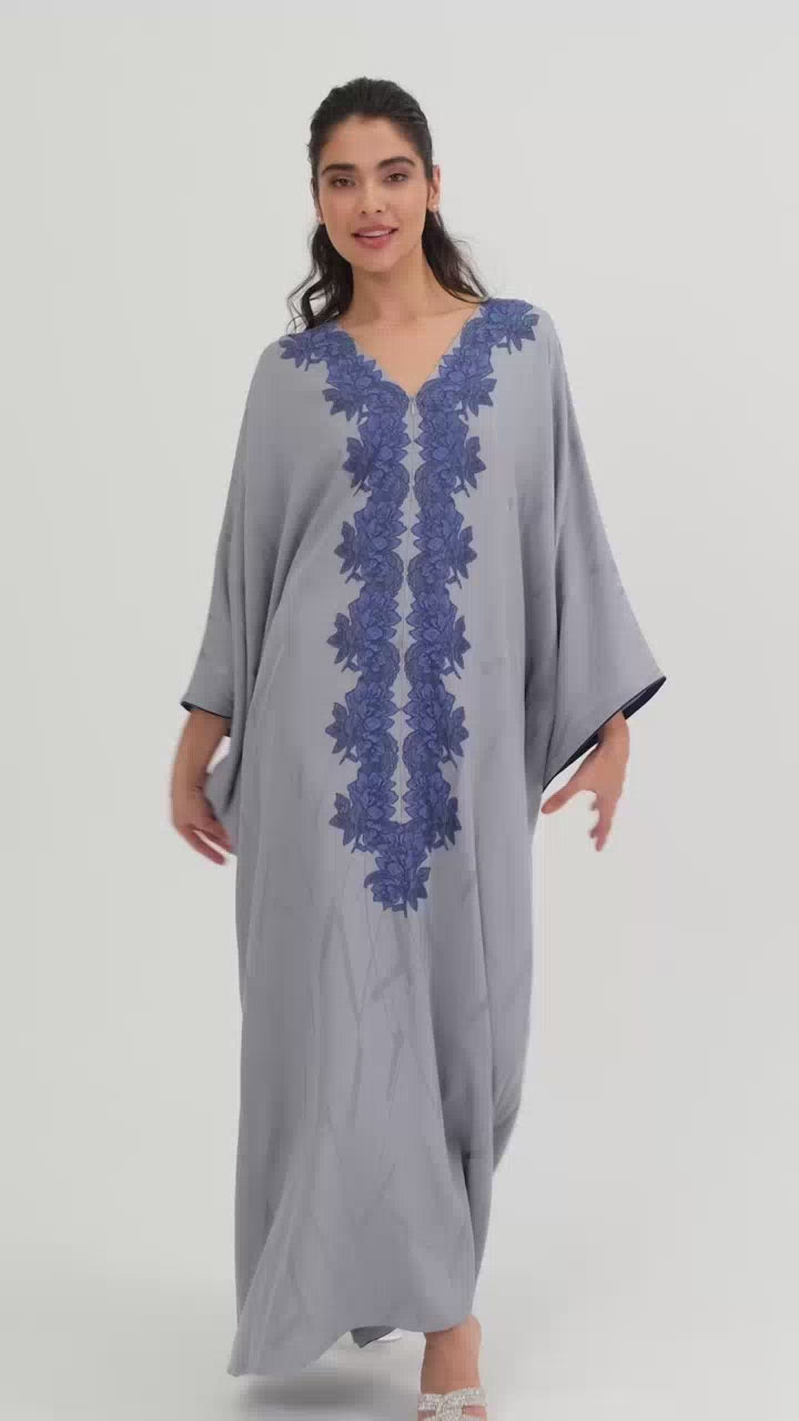 Ariana Silky Rayon Dress Grey