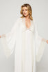 Amelia  Silky Kimono Set Off White Off White Silk — Bocan Couture luxury nightwear
