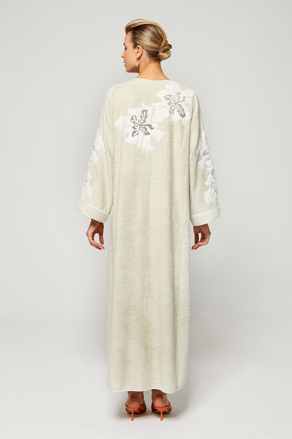 Anitte - Zippered and Trimmed Cotton Bathrobe - Beige