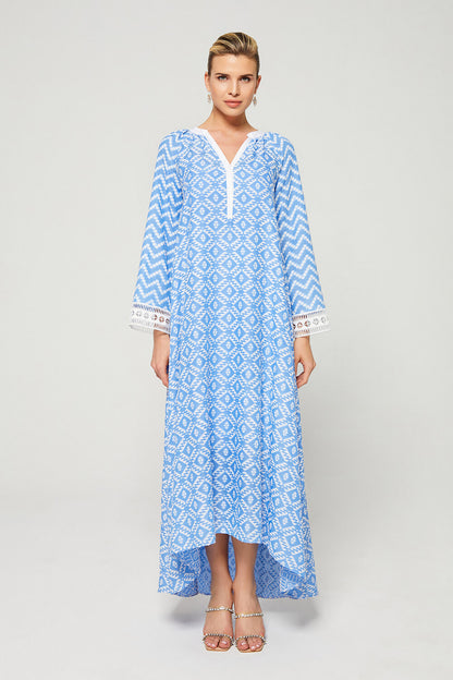 Huda-Luxury Cotton Trimmed Dress