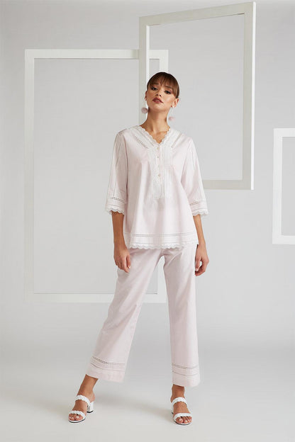 Cotton Pyjama Set Light Pink - Miss Sheer - Bocan