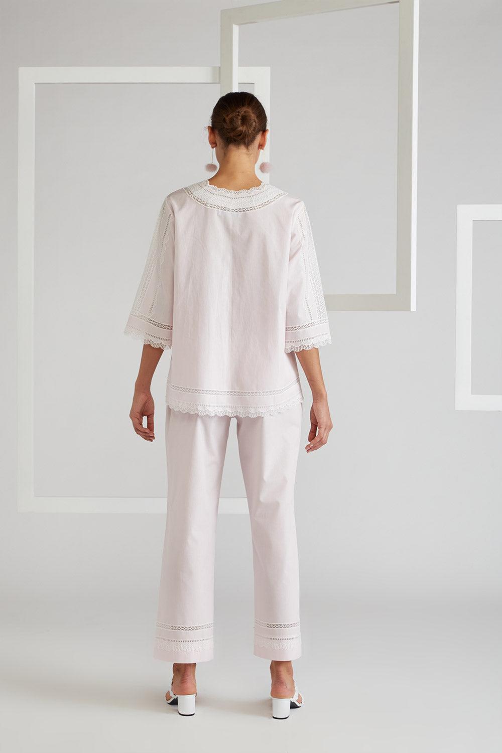 Cotton Pyjama Set Light Pink - Miss Sheer - Bocan