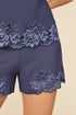Georgia - Indigo Silk Cami and Short Set - Bocan