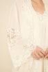 Jamila - Long Silk Chiffon Robe Set with Buttoned Inner Nightie - Bocan
