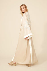 Jemima - Long Rayon Robe Set - Sand - Bocan