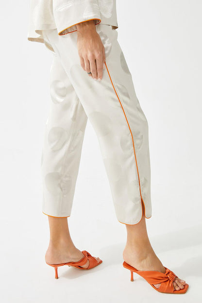 Momo Long Sleeve Buttoned and Patterned Pyjama Set - Beige - Bocan
