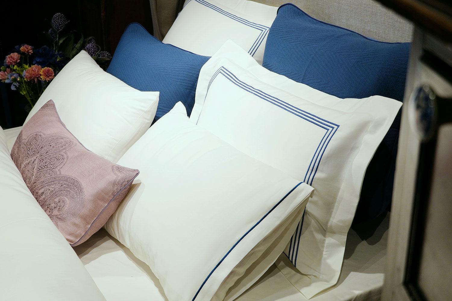 Organic Cotton Bedding Set Navy - Azur - Bocan