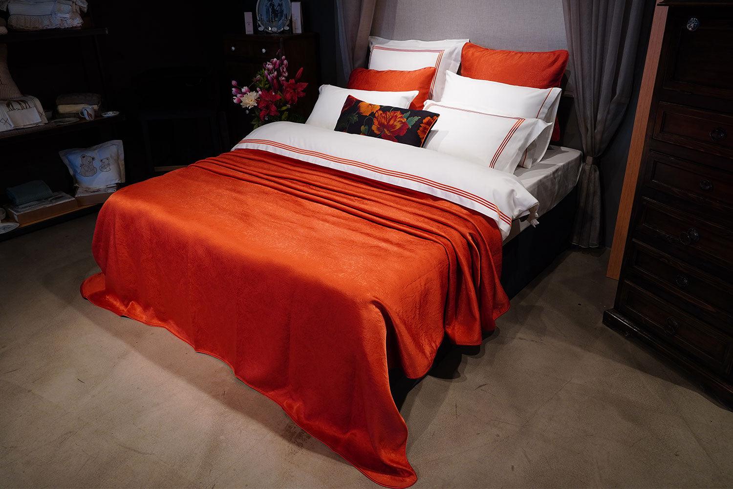 Organic Cotton Bedding Set Orange - Breaking Dawn - Bocan