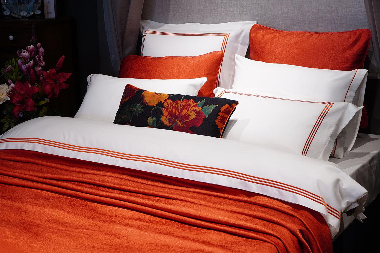 Organic Cotton Bedding Set Orange - Breaking Dawn - Bocan