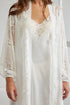 Silk Chiffon Robe Set Off White Ecru - Emma - Bocan