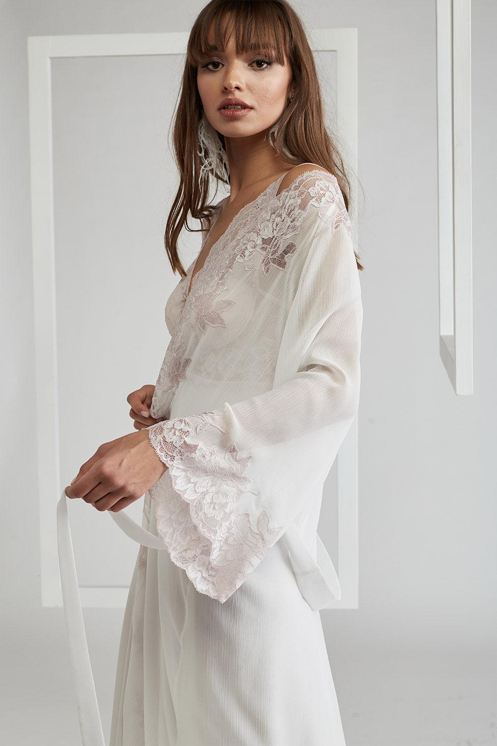 Silk chiffon clearance robe